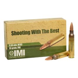 imi m193 556mm 55gr fmj 20rd box