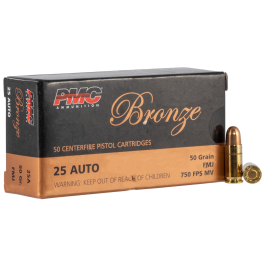 pmc 25acp 50gr fmj 50rd