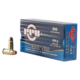 ppu handgun 357 sig 125gr fpj 50rd pph357s
