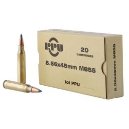 ppu m855 556 nato 62gr fmjbt 20rd ppn5562