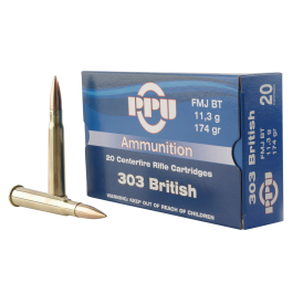 ppu rifle 303 british 174 grain 20 round box