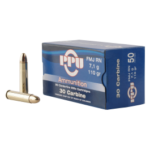 ppu standard rifle 30 carbine 110 grain 50 round box