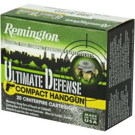 remington compact ultimate defense 380acp 102gr 20 round box