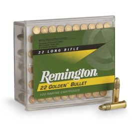remington golden bullet 22lr 40gr high velocity plated round nose 100rd