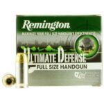 remington ultimate defense full size handgun 45acp 185gr bjhp 20rd box