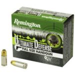 remington ultimate defense full size handgun 9mm 124gr bjhp 20rd box