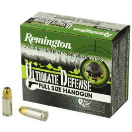 remington ultimate defense full size handgun 9mm 124gr bjhp 20rd box