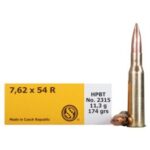Sellier & Bellot 7.62x54mmr 174gr HP Boat Tail 20rd