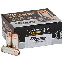 sig sauer elite v crown 10mm 180gr 20rd box e10mm1
