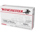 winchester 762nato 149gr fmj 20 rd box wm80