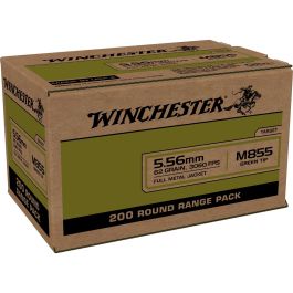 winchester m855 556nato 62 grain fmj 200rd