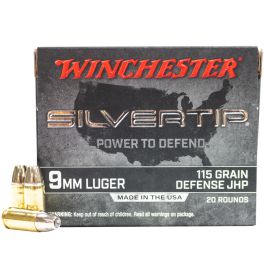 winchester silvertip 9mm 115gr jhp 20rd box w9mmst