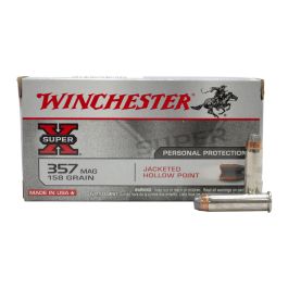 winchester super x 357mag 158gr jhp 50rd x3574p