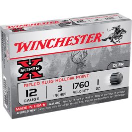 winchester super x rifled hollow point slug 12ge shot