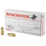Winchester USA 40S&W 180 Grain FMJ 50 Round Box