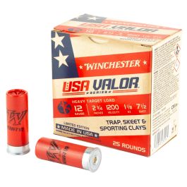 winchester usa valor 12 gauge 75 shot 25 round box