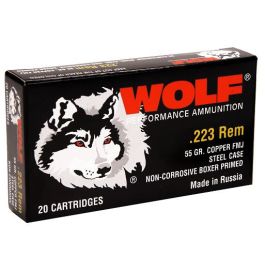wolf 223 remington 55 grain fmj 20rd box 22355fmj
