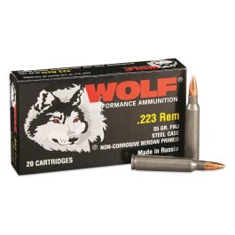 Wolf 223 Remington 55 Grain FMJ 20rd Box Wolf 223 Remington 55 Grain FMJ 20rd Box - Image 1