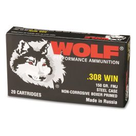 Wolf PolyFormance 308WIN 150GR FMJ 20Rd Wolf PolyFormance 308WIN 150GR FMJ 20Rd - Image 1