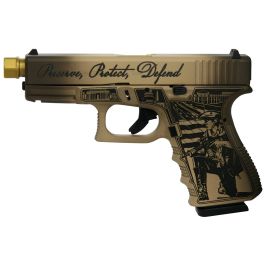 glock 19 gen3 constitution model 9mm 46 gold zaffari threaded barrel 15 1