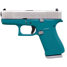 glock 43x 9mm 341 10 1 aztec teal silver ux4350204ats